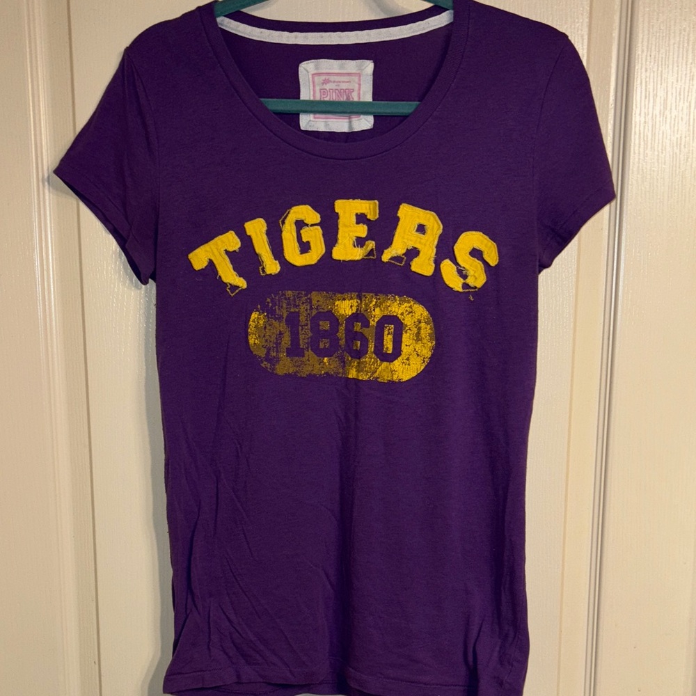 PINK Victoria's Secret Purple and Yellow Tee